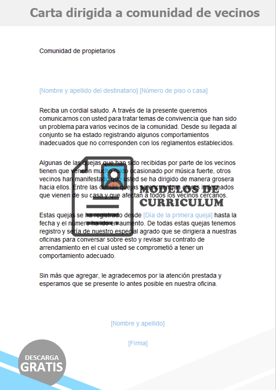 Cómo Escribir Una Carta Dirigida A La Comunidad De Vecinos